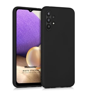 Microsonic Matte Silicone Samsung Galaxy A32 Kılıf Siyah