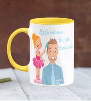 BK Gift Kişiye Özel Babalar Günü Temalı Sarı Kupa Bardak 16336s