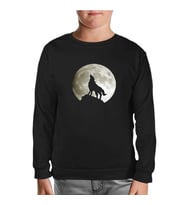 Kurt ve Ay Siyah Çocuk Sweatshirt