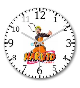 Naruto  Duvar Saati Bombeli Gercek Cam