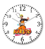 Naruto  Duvar Saati Bombeli Gercek Cam