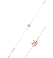 Söğütlü Silver Gümüş zirkon taşlı kartanesi bileklik SGTL10093ROSE