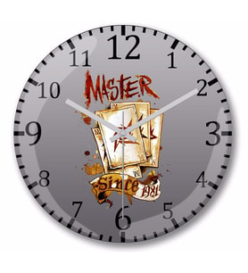 Metalhead Master Master Duvar Saati Bombeli Gercek Cam