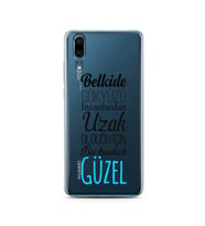 Belkide Tasarımlı Süper Şeffaf Silikon Telefon Kılıfı Huawei P20   