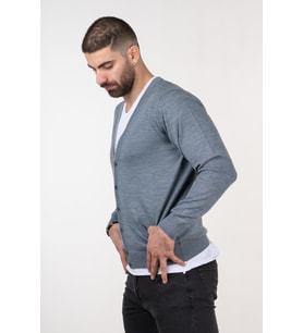 NEHİR TRİKO SLİMFİT HIRKA (Mavi)
