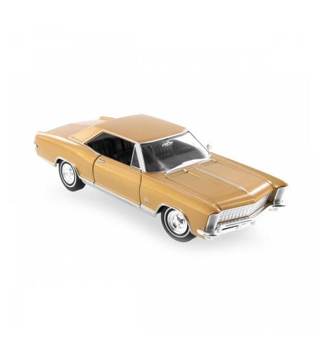 Welly 1:24 Diecast 1965 Buick Riviera Grand Sport Araba Gold 24072W
