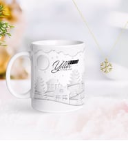 BK Gift Kişiye Özel Yılbaşı Mutlu Yıllar Kupa ve Kar Tanesi Kolye-23 (Model 1)