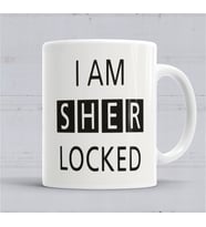 I Am Sher Locked Kupa Bardak  Porselen