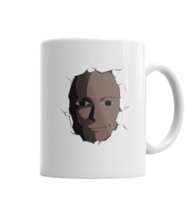 Saitama Face One Punch Man Kupa Bardak Porselen