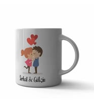 Sevgili Karikatür Kupa Bardak (Çok Renkli)