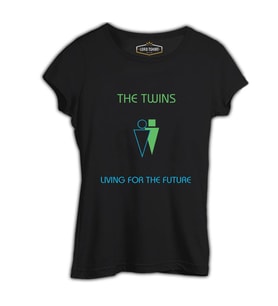 The Twins - Living for the Future Siyah Kadın Tshirt