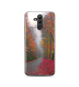 Sonbahar Tasarımlı Süper Şeffaf Silikon Telefon Kılıfı Huawei Mate 20 Lite