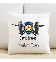 Çevik Kuvvet Polisine Özel İsimli Yastık