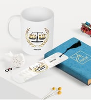 BK Gift Kişiye Özel Avukat Temalı Kupa ve Kitap Ayracı Seti - 1 (Model 1)