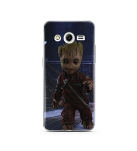 Baby Groot Tasarım Süper Şeffaf Silikon Telefon Kılıfı Samsung Core 2