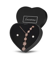 Forentina Rose Kar Tanesi Kolye Küpe Set PS1595