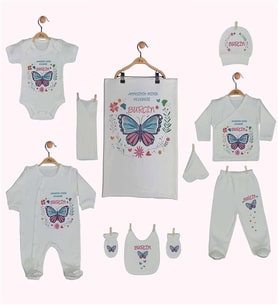 Pia Baby 10 Parça İsme Özel Hastane Çıkışı GL 1910