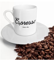 BK Gift Kişiye Özel Espresso Kahve Fincanı-2 (Beyaz)