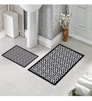 Banyo Halısı Ikili Klozet Takımı Kaymaz Tabanlı (60 xm x 100 cm + 40 cm x 60 cm) 