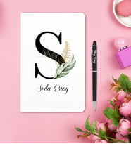 8 Mart Kadınlar Günü Hediyesi Kişiye Özel Baş Harfli Hediye Defter Kalem Set