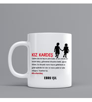Kız Kardeş Temalı Hediye Kupa Bardak Kişiye Özel Hediye W88