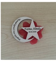 Kişiye Özel Ahşap Bebek Magnet (Renksiz)