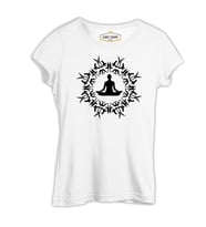 Yoga - Meditasyon Beyaz Kadın Tshirt