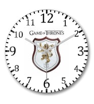 Game Of Thrones  Duvar Saati Bombeli Gercek Cam