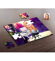 BK Gift Kişiye Özel Kadın Genel Müdür Karikatürlü Ahşap Puzzle-1