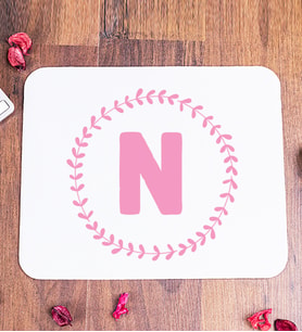 Pembe Renkli Baş Harf Kişiye Özel Mouse Pad