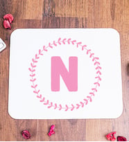 Pembe Renkli Baş Harf Kişiye Özel Mouse Pad