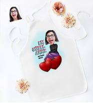 BK Gift Kişiye Özel En Güzel Anne Karikatür Mutfak Önlüğü