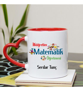 İlköğretim Matematik Öğretmeni Kupa Bardağı Kalpli