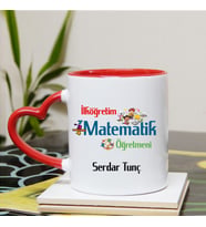 İlköğretim Matematik Öğretmeni Kupa Bardağı Kalpli
