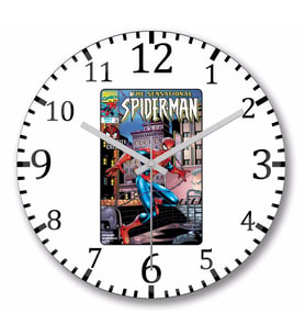 Spiderman Marvel The Sensational Duvar Saati Bombeli Gercek Cam