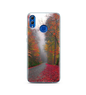 Sonbahar Tasarımlı Süper Şeffaf Silikon Telefon Kılıfı Huawei Honor 10 Lite