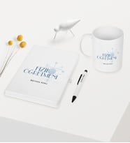 BK Gift Kişiye Özel Fizik Öğretmeni Temalı Beyaz Defter Kalem Kupa Seti - 1