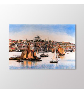 Arty Tablo Boğazda Yelkenler Tablo (Karışık)