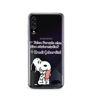 Snoopy Tasarımlı Süper Şeffaf Silikon Telefon Kılıfı Samsung A30s