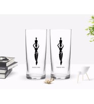 BK Gift Kişiye Özel Renkli Baskılı İsimli Tasarımlı İkili Rakı Bardağı Seti-118 (Beyaz)