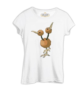 Pokemon - Doduo Beyaz Kadın Tshirt