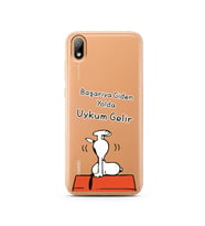 Snoopy Tasarımlı Süper Şeffaf Silikon Telefon Kılıfı Huawei Y5 2019