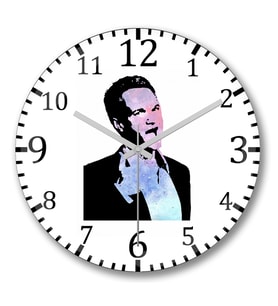 Barney Stinson Duvar Saati Bombeli Gercek Cam