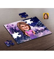 BK Gift Kişiye Özel Kız Çocuk Karikatürlü Ahşap Puzzle-3