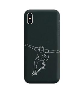 Iphone Xs Çizgi Tasarımlı Siyah Lansman Telefon Kılıfı