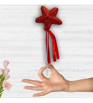 Yıldız Çubuk, 23 cm x 5,5 cm Kırmızı - 10 Adet (STD)