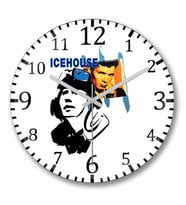 Icehouse Duvar Saati Bombeli Gercek Cam