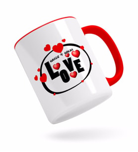 BK Gift Kişiye Özel Love Tasarımlı Kırmızı Kupa Bardak-8