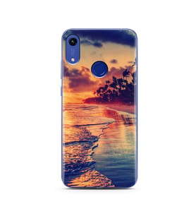 Sahil Tasarımlı Süper Şeffaf Silikon Telefon Kılıfı Huawei Honor 8A