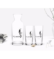 BK Gift Kişiye Özel Renkli Baskılı Atatürk Temalı İkili Rakı Bardağı ve Karaf Hediye Seti-21 (Model 1)